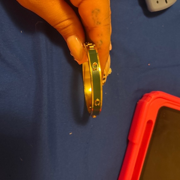 Signature Pegged Enamel Bangle Bracelet - Picture 1 of 1